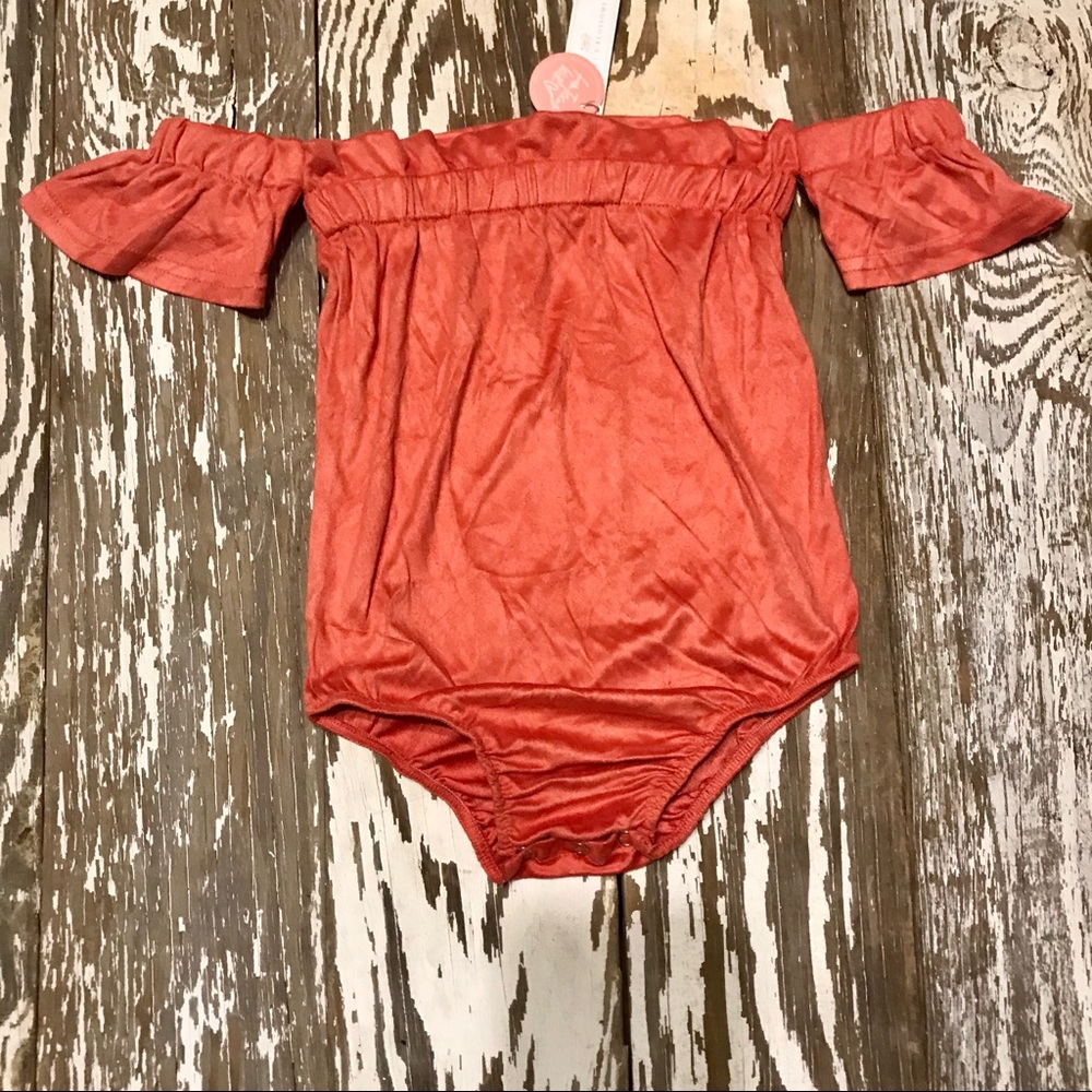 NWT Bailey’s off the shoulder one piece with snaps